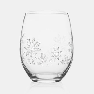 Verre À Vin Sans Pied Fleur de Givre Murmurante