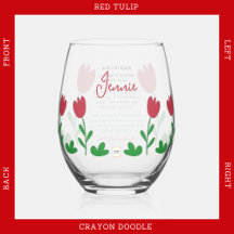 Fleurs de tulipe rouge Doodles de rayonne avec Ift