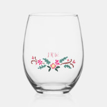 Florales rustiques avec initiales