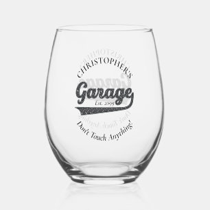 Verre À Vin Sans Pied Garage ne touchez pas à quelque chose Drinkware