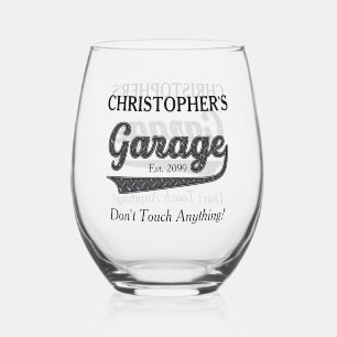 Verre À Vin Sans Pied Garage ne touchez pas à quelque chose Drinkware