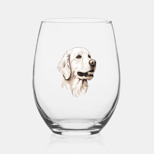 Verre À Vin Sans Pied Golden Retriever 2