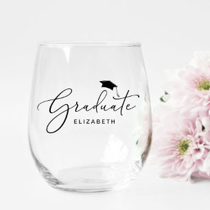 Verre À Vin Sans Pied Graduation élégante du script