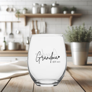Verre À Vin Sans Pied Grand-mère minimaliste EST   Nouveau cadeau de gra