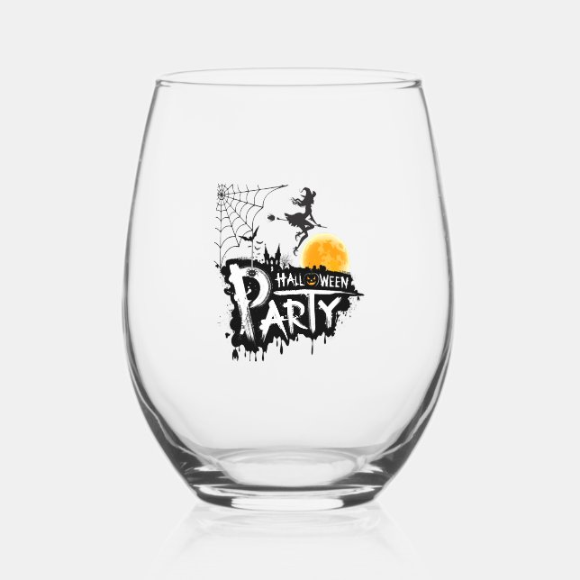 Verre À Vin Sans Pied Halloween (Recto)