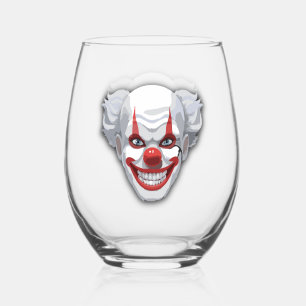 Verre À Vin Sans Pied Halloween du Carnaval de Clown déplaisant