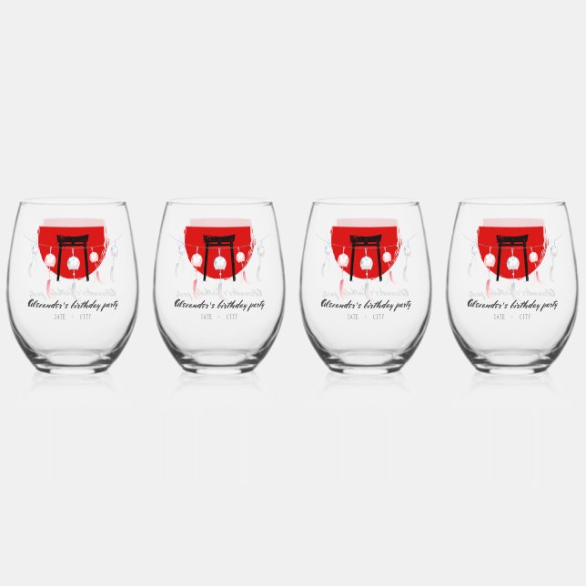 Verre À Vin Sans Pied Hibachi fête d'anniversaire Vent Chimes Furin Japo (Recto)