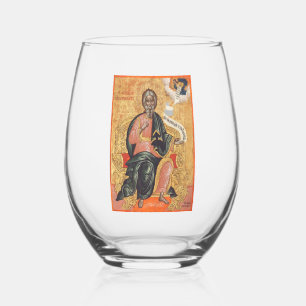 Verre À Vin Sans Pied Icône orthodoxe de saint André l'Apôtre