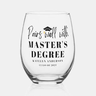 Verre À Vin Sans Pied Il s'accorde bien avec le cadeau de diplôme de maî