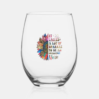 Verre À Vin Sans Pied Infirmière d'urgence SPARKLE