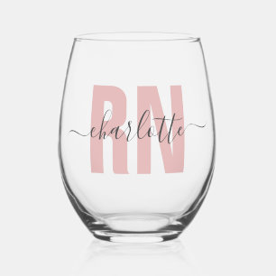 Verre À Vin Sans Pied Infirmière inscrite à la RN personnalisée