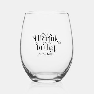 Verre À Vin Sans Pied Je boirai à la conférence de ce vin