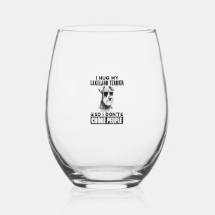 Verre À Vin Sans Pied J'Embrasse Ma Lakeland Terrier Donc Je N'Étouffe P