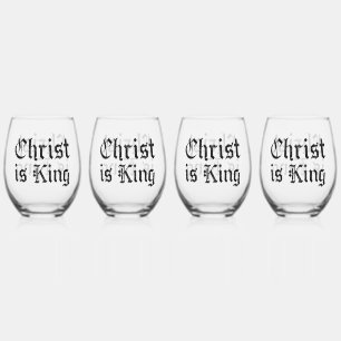 Verre À Vin Sans Pied Jésus-Christ est Roi Gothique Art Grunge Blacklett