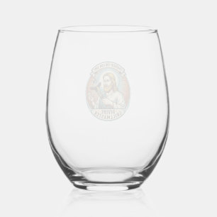 Verre À Vin Sans Pied Jésus complètement brûlé noir Hot Dog BBQ Humour_1