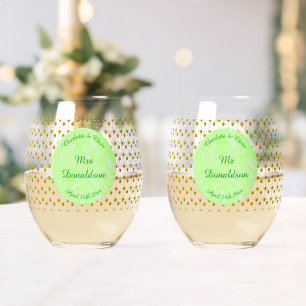 Verre À Vin Sans Pied Joli mariage de printemps Fleur de pommier et pomm