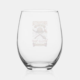 Verre À Vin Sans Pied Jour de pompier Sorcière Nuit Halloween Casque Hac
