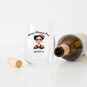 Verre À Vin Sans Pied La Cabrona Jefa + Chingona Crew Enterrement de v