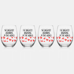 Verre À Vin Sans Pied La Grande Grand-Mère Du Monde Personnalisée