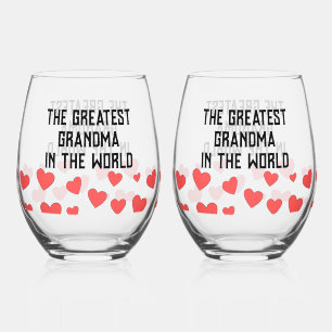 Verre À Vin Sans Pied La Grande Grand-Mère Du Monde Personnalisée