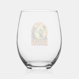 Verre À Vin Sans Pied La maman des monstres Halloween Monstre Fantôme Sq