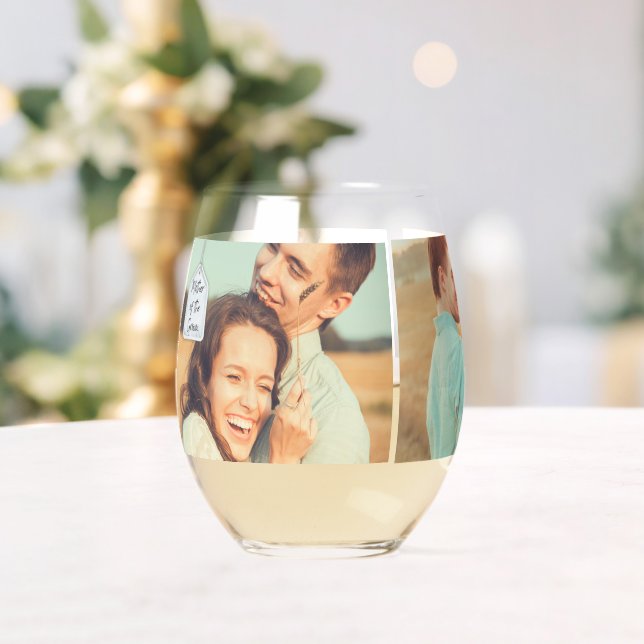 Verre À Vin Sans Pied La mère de la chambre Collage photo (Insitu (Mariage))