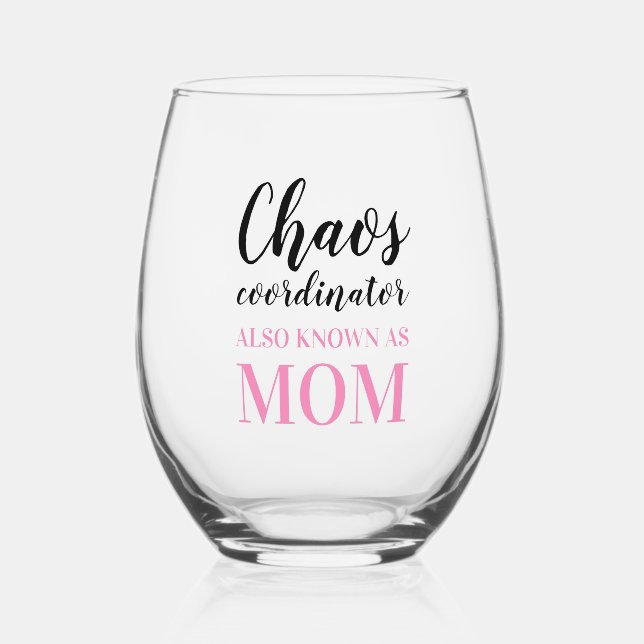 Verre À Vin Sans Pied Le coordinateur du Chaos connaît aussi Maman Funny (Recto)