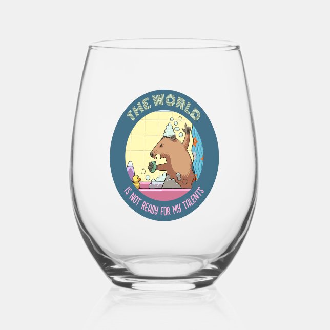 Verre À Vin Sans Pied Le monde n'est pas prêt à chanter la marmotte (Recto)