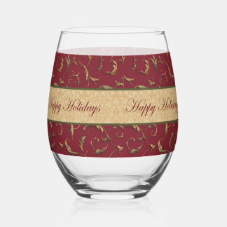 Verre À Vin Sans Pied Le style Vintage de Happy Holiday