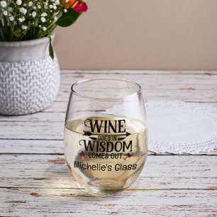 Verre À Vin Sans Pied Le Vin Rentre La Sagesse Sort