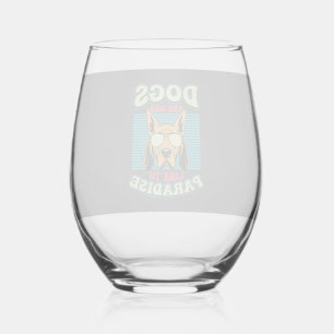 Verre À Vin Sans Pied Les chiens sont notre lien vers le paradis Retro V