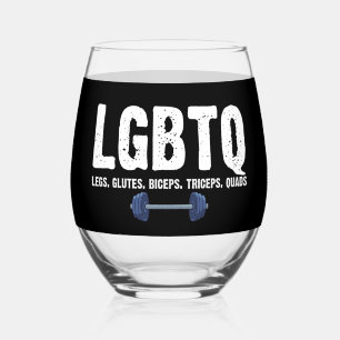 Verre À Vin Sans Pied LGBTQ Legs Glutes Biceps Triceps Quads Gym Lover