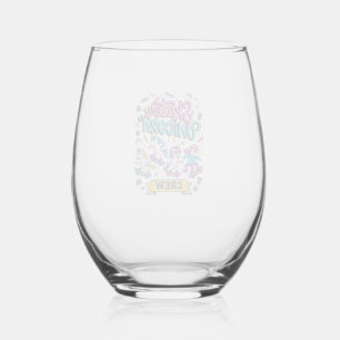 Verre À Vin Sans Pied Licorne Skater Licorne Crew Rétro Style Imprimé su