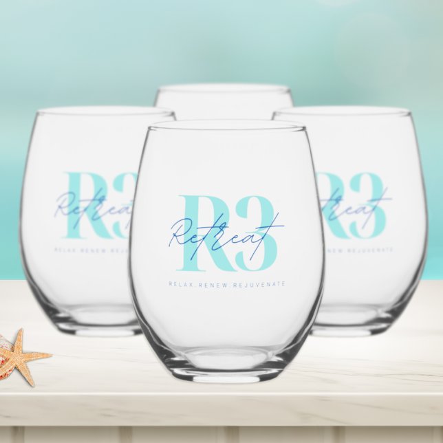 Verre À Vin Sans Pied Logo d'entreprise élégant et luxueux (Créateur téléchargé)
