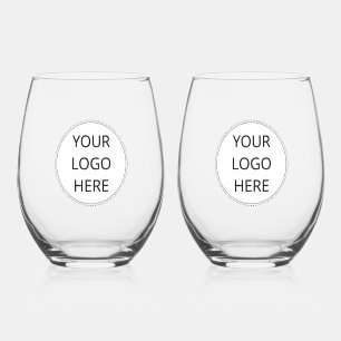 Verre À Vin Sans Pied Logo rond