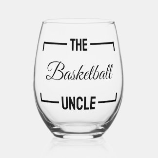 Verre À Vin Sans Pied L'oncle de basket drôles oncles d'anniversaire bla