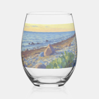 Verre À Vin Sans Pied Lumière du soir sur la côte de Vormsi