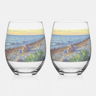 Verre À Vin Sans Pied Lumière du soir sur la côte de Vormsi