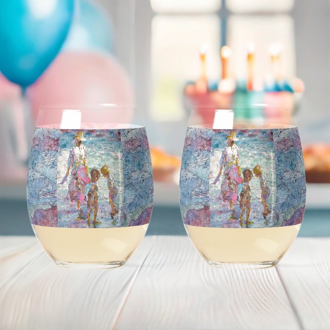 Verre À Vin Sans Pied Lumière rassemblée © – Verre sans pied de qualité  (Insitu (Baby Shower))