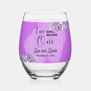Verre À Vin Sans Pied Lunettes de Mariage de l'écriture