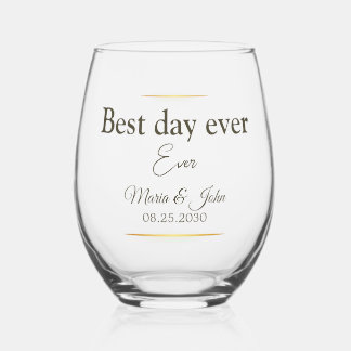 Verre À Vin Sans Pied Lunettes de mariage élégantes