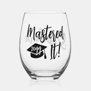 Verre À Vin Sans Pied Maîtrise personnalisée Diplôme La maîtrise