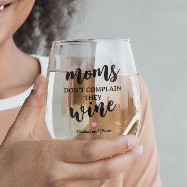 Verre À Vin Sans Pied Maman drôle (Créateur téléchargé)