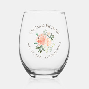 Verre À Vin Sans Pied Mariage de printemps floral