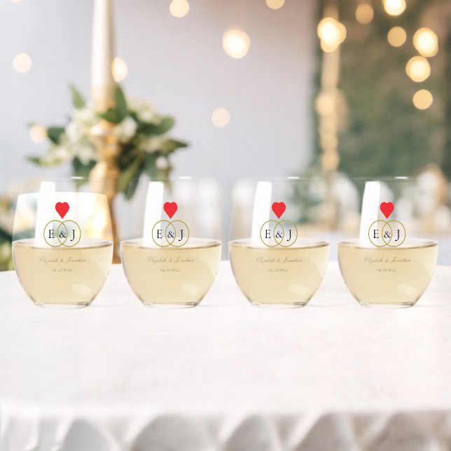 Verre À Vin Sans Pied Mariage Entwin Rings (Insitu (Mariage))