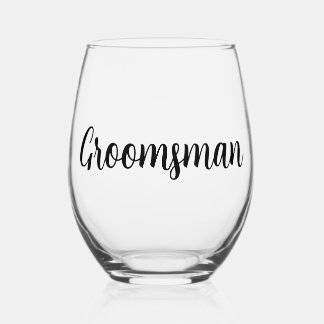 Verre À Vin Sans Pied Mariage Groomsman