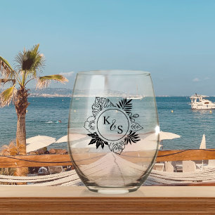 Verre À Vin Sans Pied Mariage Romantique sous les Tropiques