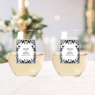 Verre À Vin Sans Pied Mariage rustique de cowboy de pays occidental