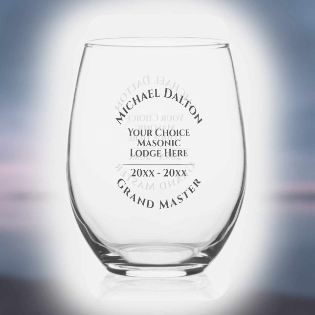 Verre À Vin Sans Pied Masonic Grand Master (Créateur téléchargé)