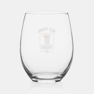 Verre À Vin Sans Pied Meilleur ami Alfie Conception amateur de chien de